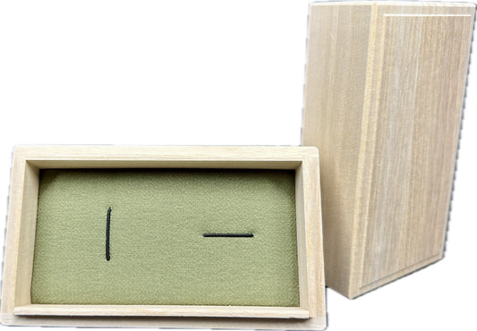 Storage Box Kiri-bako (桐箱), Fuchi Kashira Set, Paulownia w/ Padded Insert (Color Options)
