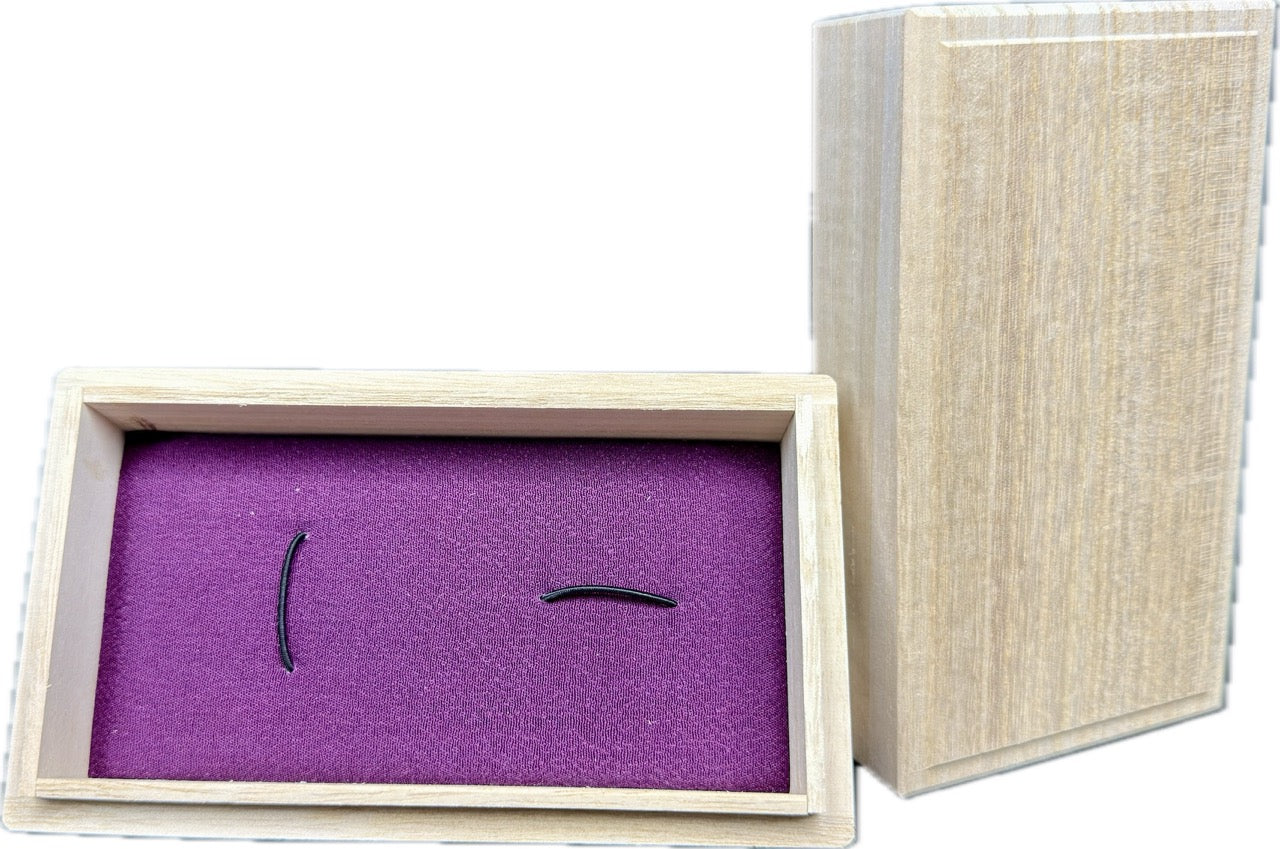 Storage Box Kiri-bako (桐箱), Menuki, Paulownia w/ Padded Insert (Color Options)