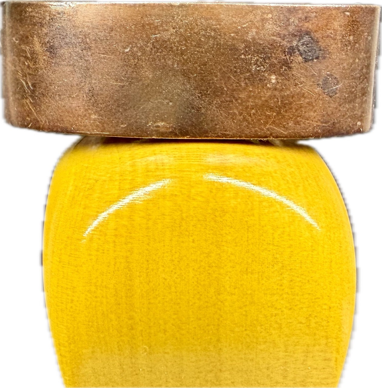 Fuchi, Copper, Plain, 39mm x 21.6mm, 7.9mm Nakago-ana (Antique)