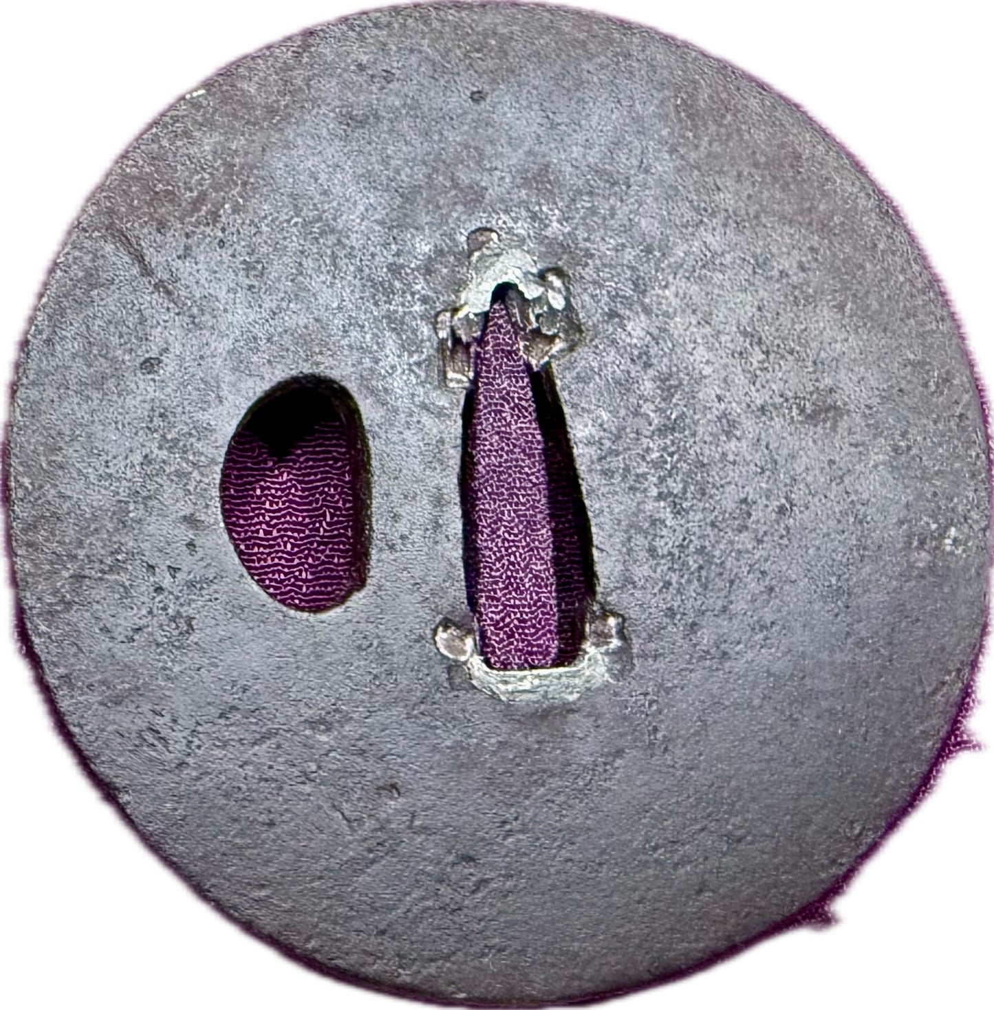 Tsuba, Iron, Maru Gata, 70mm x 70.3mm x 6.9mm (Antique)