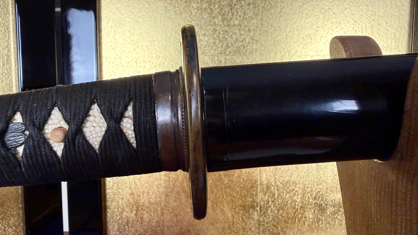 Vintage Japanese Iaito, Unknown Manufacturer, Brass Higo Fittings